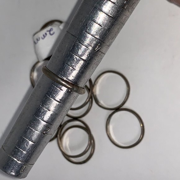 Sterling Silver Plain Band Ring, Size 3 - Picture 5 of 6